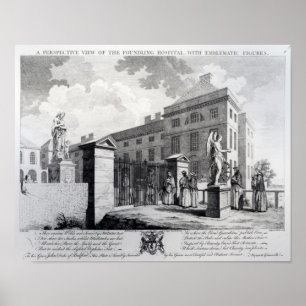 Poster A perspective view of the Foundling Hospital