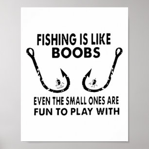 Poster A pesca é como o peito, mesmo os pequenos são dive