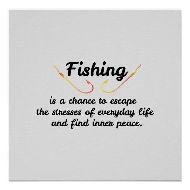 Póster A pesca é uma oportunidade de escapar às pressões  (Frente)