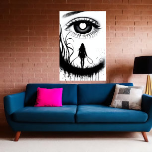 Poster A pessoa e o olho Arte AI