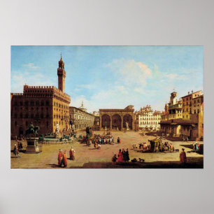 Póster A Piazza della Signoria em Florença