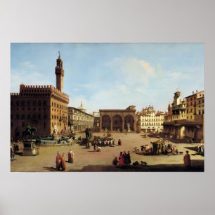 Póster A Piazza della Signoria em Florença