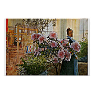 Póster A pintura de Carl Larsson, Azaléia,