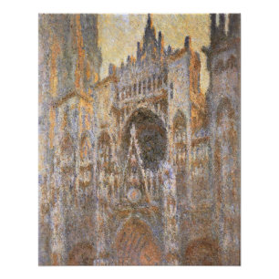 Póster A pintura de Claude Monet, Catedral de Rouen 02,