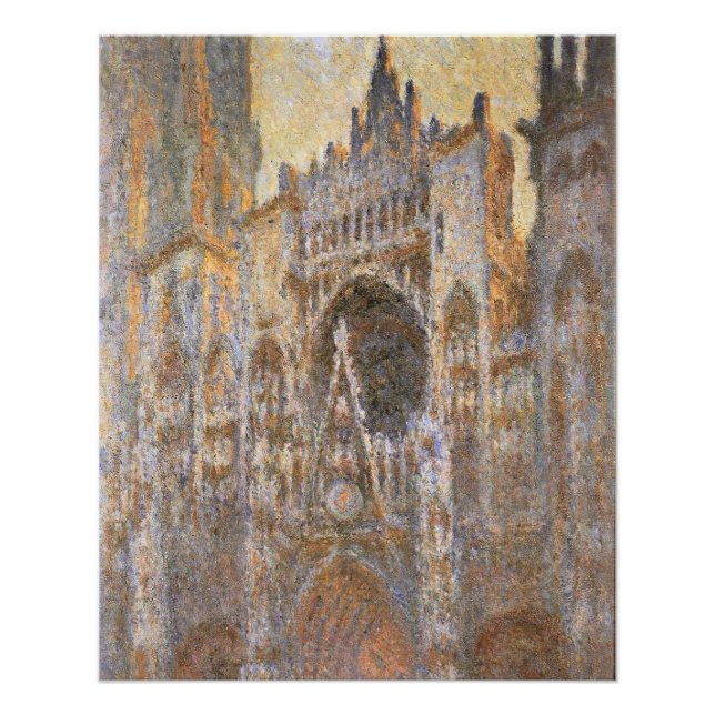 Póster A pintura de Claude Monet, Catedral de Rouen 02, (Frente)