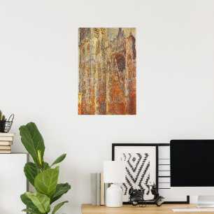 Poster A pintura de Claude Monet, Catedral de Rouen no No