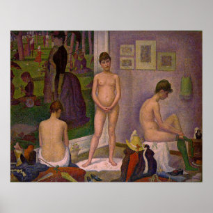 Poster A Pintura de Georges Seurat: Os Modelos (1889)