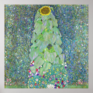 Poster A pintura de girassol de Gustav Klimt