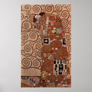 Poster A Pintura de Gustav Klimt: O Abraço (cerca de 190