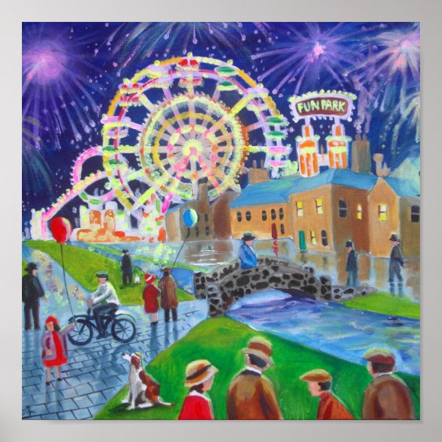 Poster A pintura de óleo da Feira de Diversão Gordon Bruc (Frente)