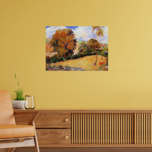 Poster A pintura de Paul Gauguin, Prado na Martinica,