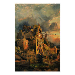 Póster A pintura de Thomas Moran, A Casa Assombrada,