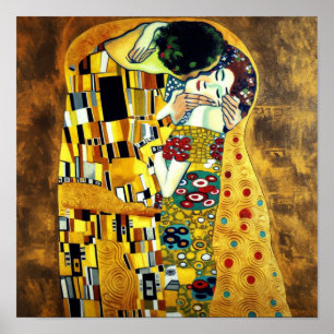 Poster A pintura do Beijo como Arte de Parede em Greve