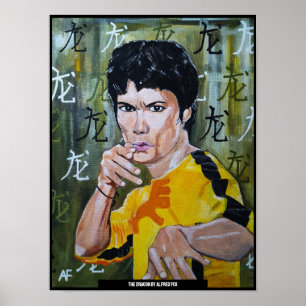 Poster A pintura do dragão por Alfred Fox