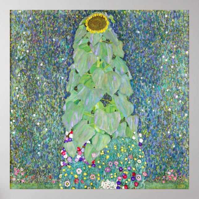 Poster A pintura do girassol de Gustav Klimt  (Frente)