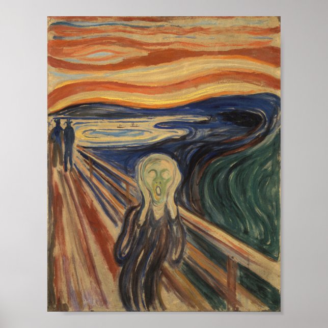 Poster A pintura do Gritar - Edvard Munch - 1910 (Frente)
