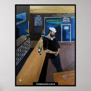 Poster A Pintura do Marinheiro Bêbado por Alfred Fox