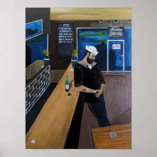 Poster A Pintura do Marinheiro Bêbado por Alfred Fox