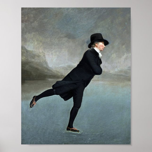 Poster A pintura do Ministro da Patinação por Henry Raebu (Frente)