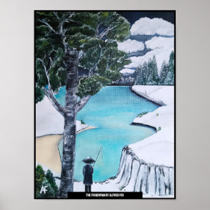 Poster A pintura do pescador por Alfred Fox