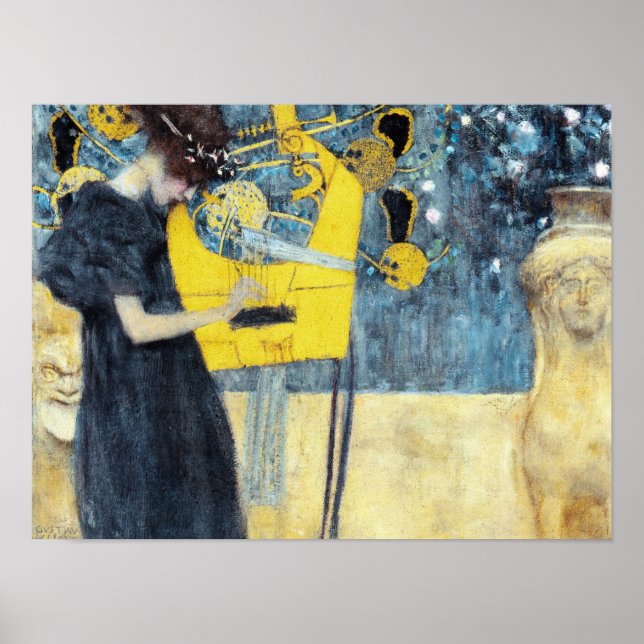 Poster A pintura musical de Gustav Klimt (Frente)