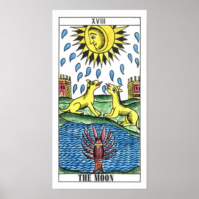 Póster A Placa de Tarot da Lua (Frente)