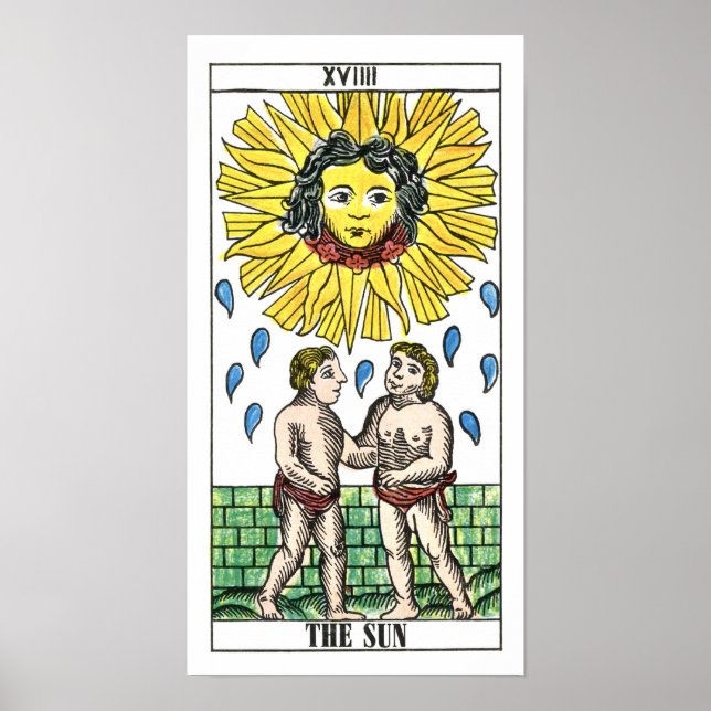 Póster A Placa de Tarot Sun (Frente)