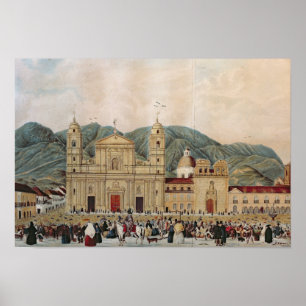 Poster A plaza de Bolivar, Bogotá, 1837