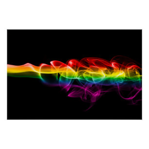 Póster A pluma de vapor de energia cor de arco-íris do Sl