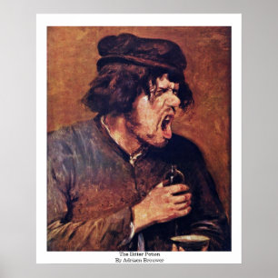 Poster A Poção Amarga De Adriaen Brouwer