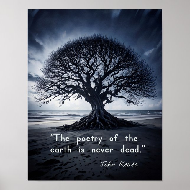 Poster A poesia da Terra nunca é morto- John Keats (Frente)
