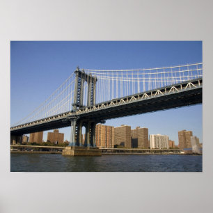Poster A ponte de Manhattan sobre o rio East 2