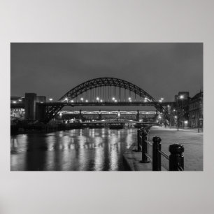 Póster A ponte de Tyne na noite