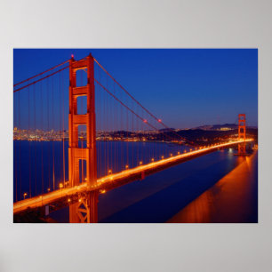 Póster A ponte icónica com San Francisco