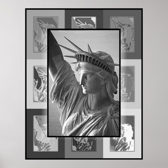 Póster A Pop Art Lady Liberty (Frente)