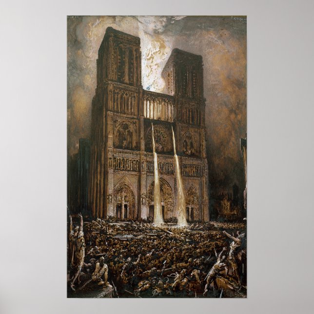 Póster A População Que Está Saindo De Notre-Dame (Frente)