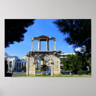 Poster A porta de Hadrian - Atenas