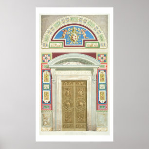 Póster À porta do Raphael Loggia no Vaticano, de