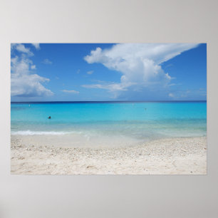 Póster A praia bonita de Kenepa Grandi de Curaçau