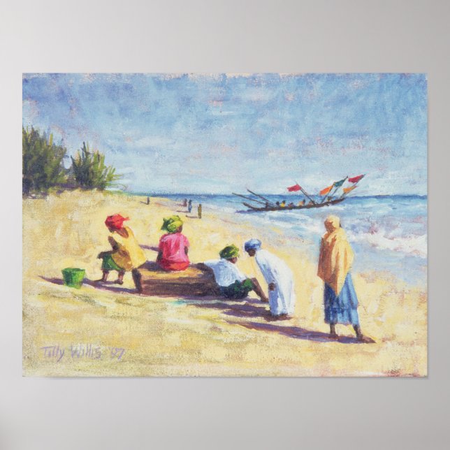 Póster A Praia em Abene Senegal 1997 (Frente)