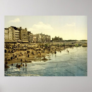 Poster A praia em Ostend Belgium