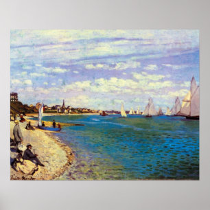 Póster A praia em Sainte Adresse por Claude Monet