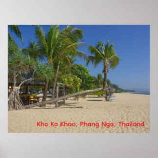 Poster A Praia, Kho Ko Khao, Phang Nga Cartão Postal