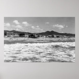 Póster A praia no beira-mar, fotografia de Oregon