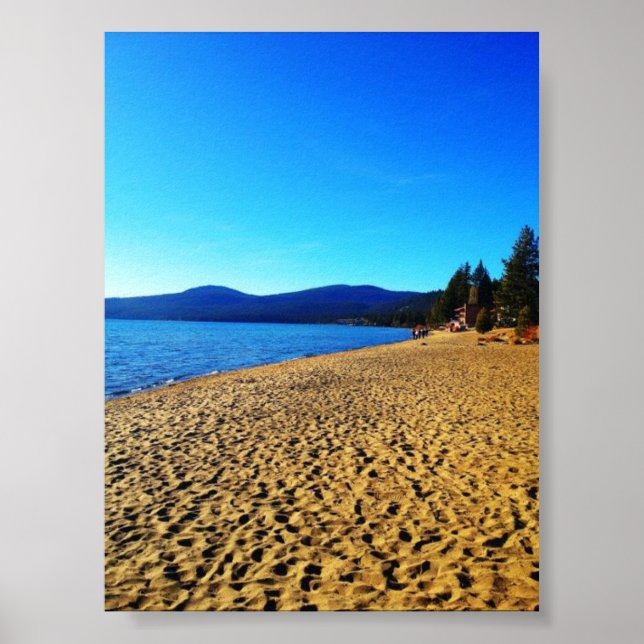 Póster A praia no lago Tahoe (Frente)