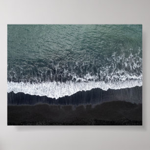 Poster A praia preta na Islândia