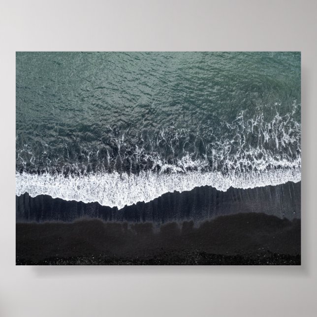 Poster A praia preta na Islândia (Frente)