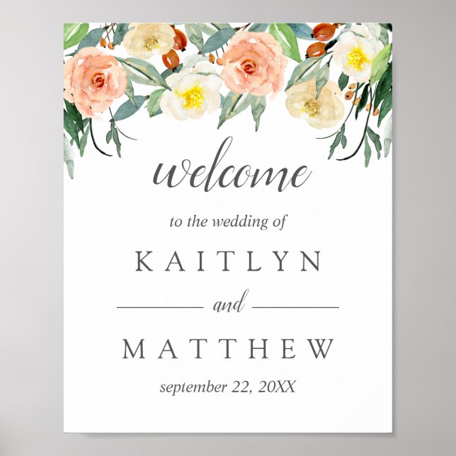 Poster A Primavera Blossoms Wedding Collection Welcome (Frente)