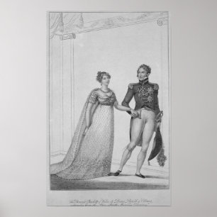 Póster A princesa Charlotte de Wales e de príncipe