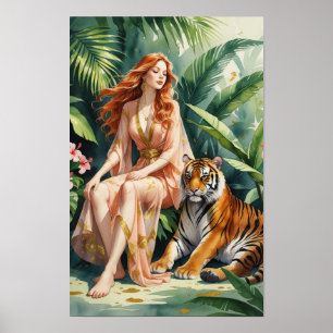 Poster A Princesa Ruiva e seu Tigre